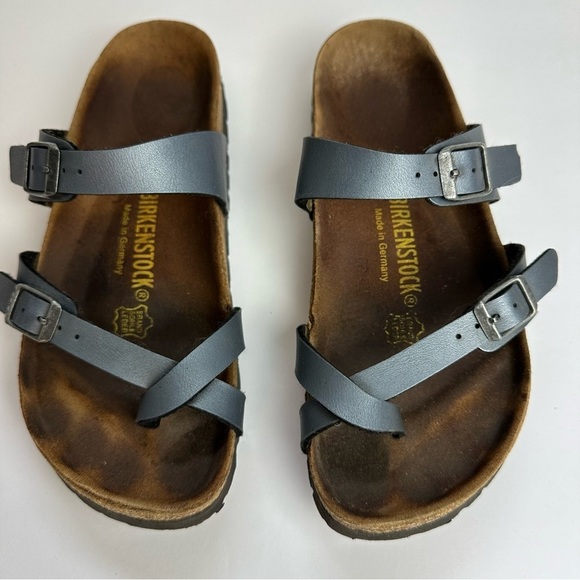 Birkenstock Mayari Metallic Blue Sandals Women's Size 6 or Men's Size 4 Shoes 37 - Picture 6 of 12